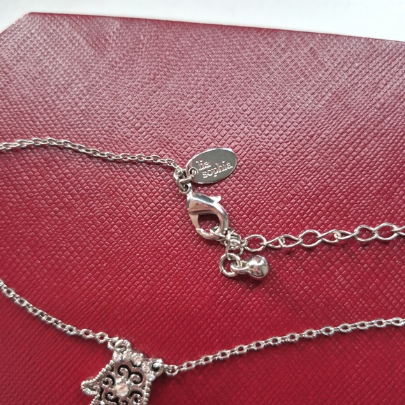 Hamsa Hand CZ Necklace in Sterling Silver - Picture 3 of 7